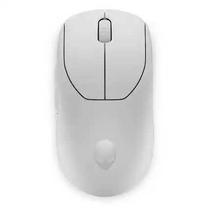 Alienware - Pro Wireless Optical Gaming Ambidextrous Mouse - Wired - Lunar Light