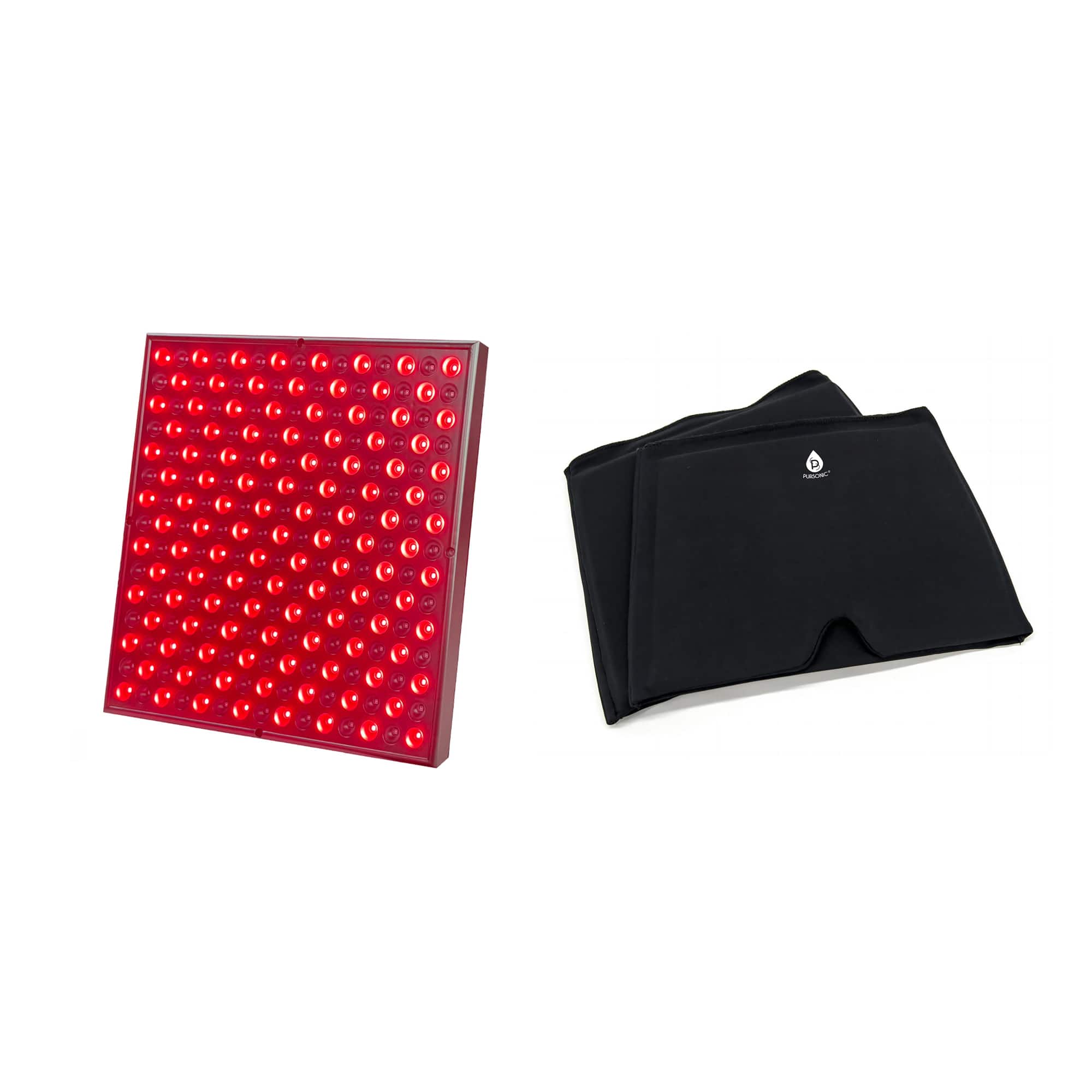 Pursonic - LED Red Light Therapy Panel & Reusable Hot and Cold Gel Ice Head Wrap