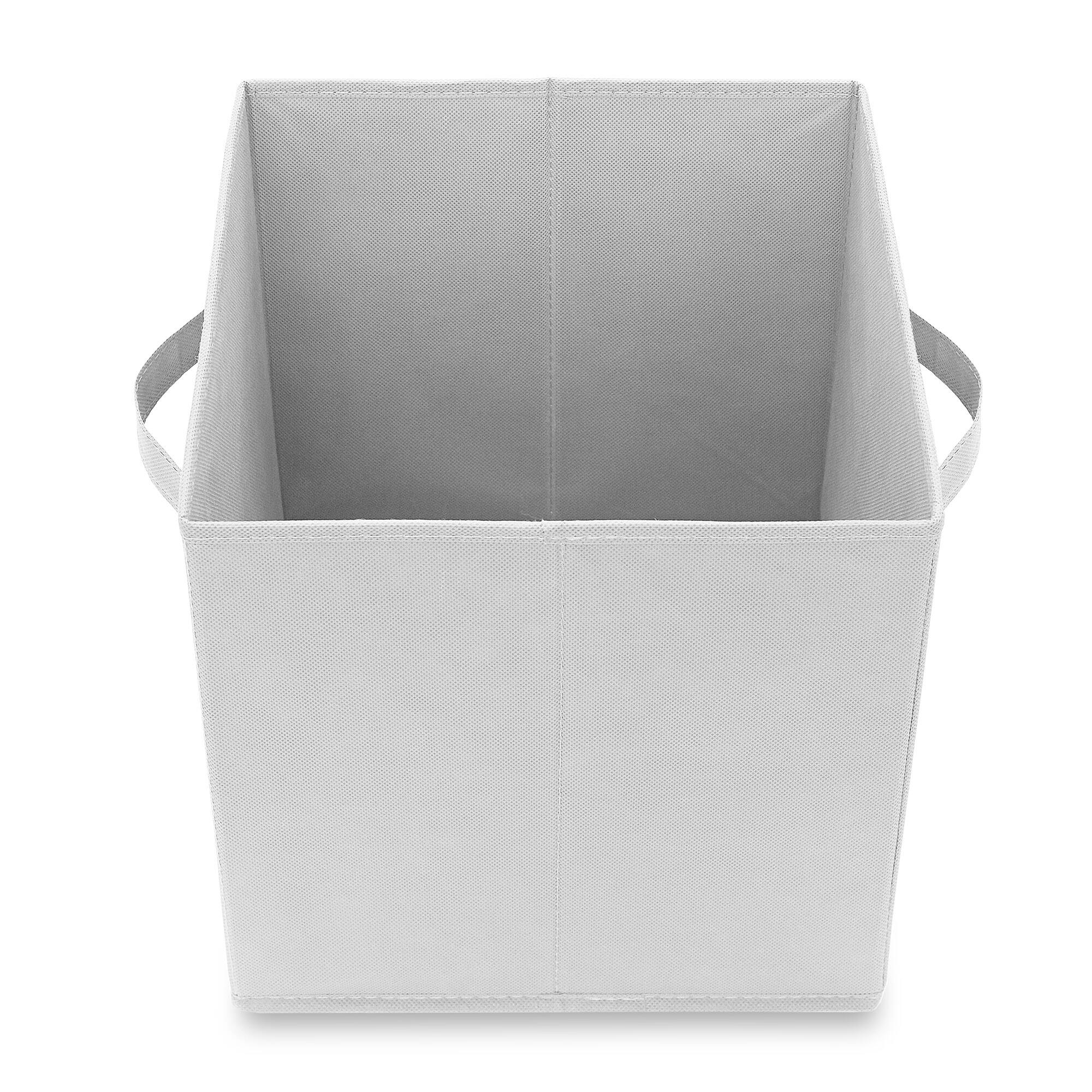 Alt View 3. Casafield - (Set of 6) Collapsible Fabric Cubes - Storage Bins - White.