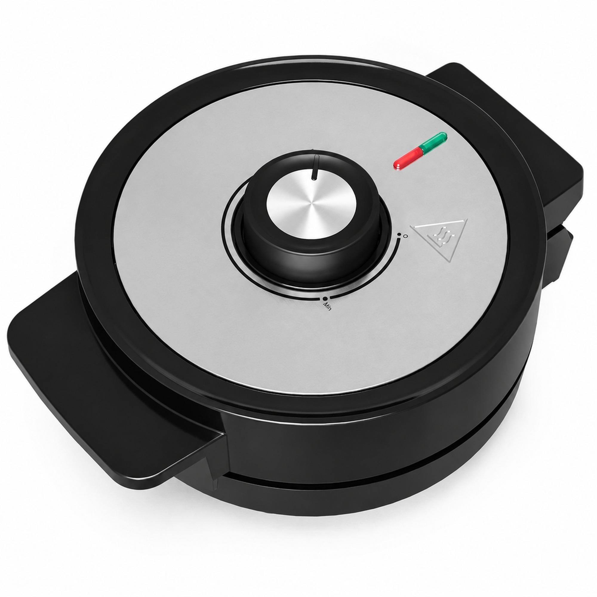Front. RYHNUYNE - Heart Waffle Maker, 5 Heart Shaped Waffles, Adjustable Temperature Control, Nonstick Plates, Indicator Light, Compact - Silver.