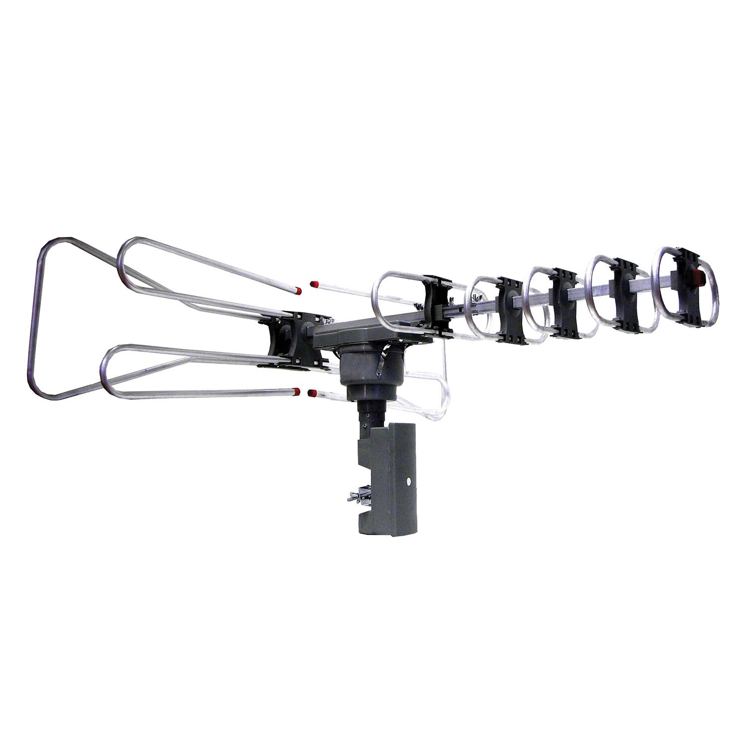 Alt View 3. Naxa - Naxa Naa-350 Outdoor High-powered Amplified Motorized Tv Antenna For Hdtv And Atsc Digital Television - Silver.
