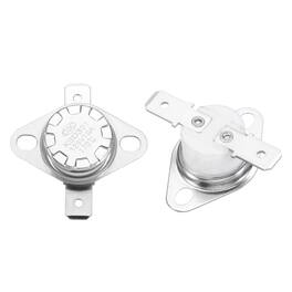 Unique Bargains - 2pcs KSD301 Thermostat 170°C/338°F 10A Normally Closed N.C Thermal Cutoff Switch for Microwaves/Oven Ceramic - Silver