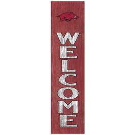 Jardine - Arkansas Razorbacks 12'' x 48'' Welcome Outdoor Leaner - Red
