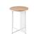 Alt View 24. Walker Edison - Contemporary Metal and Wood Round Side Table - Coastal Oak/White.
