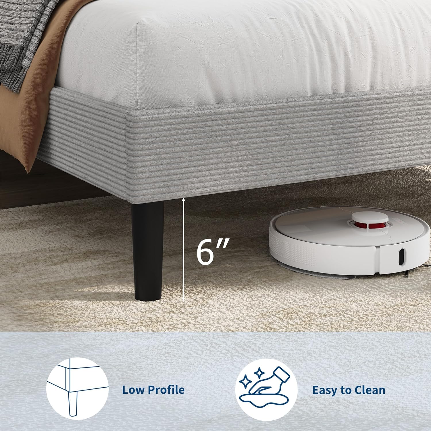 6" Low Profile  
Easy to Clean