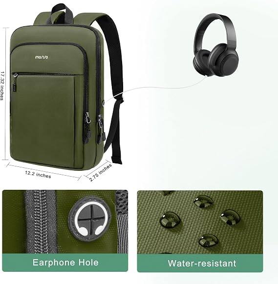 17.32 inches  
12.2 inches  
2.75 inches  
Earphone Hole  
Water-resistant