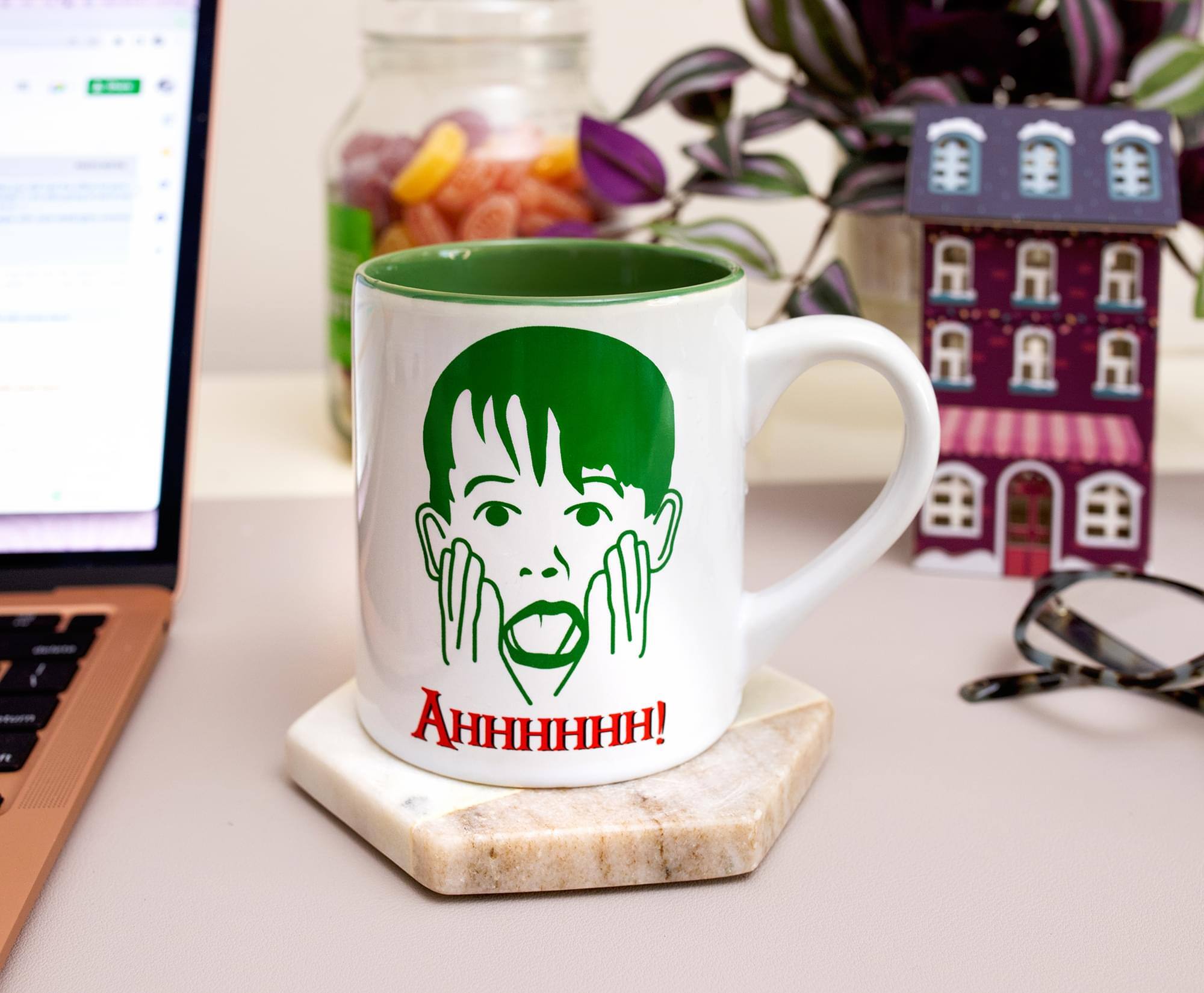 Alt View 5. Silver Buffalo - Home Alone Kevin Face Merry Christmas Ceramic Mug | Holds 14 Ounces - Green.