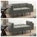 Alt View 3. Bestier - Convertible Sleeper Sofa 2 in 1, Modern Sofa Bed Couches with Soft Padded Seat and Side Pillows - Gray.