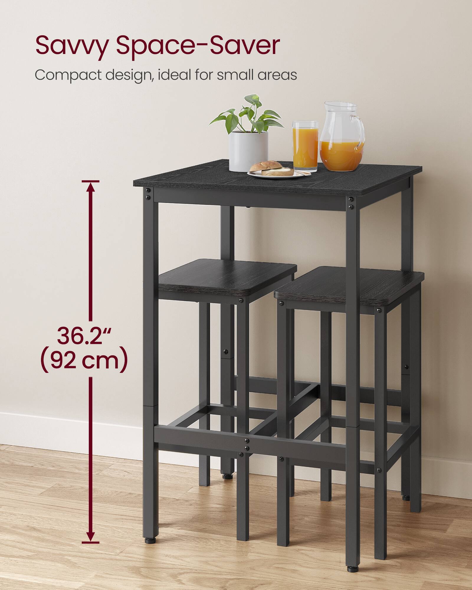 Savvy Space-Saver  
Compact design, ideal for small areas  
36.2" (92 cm)