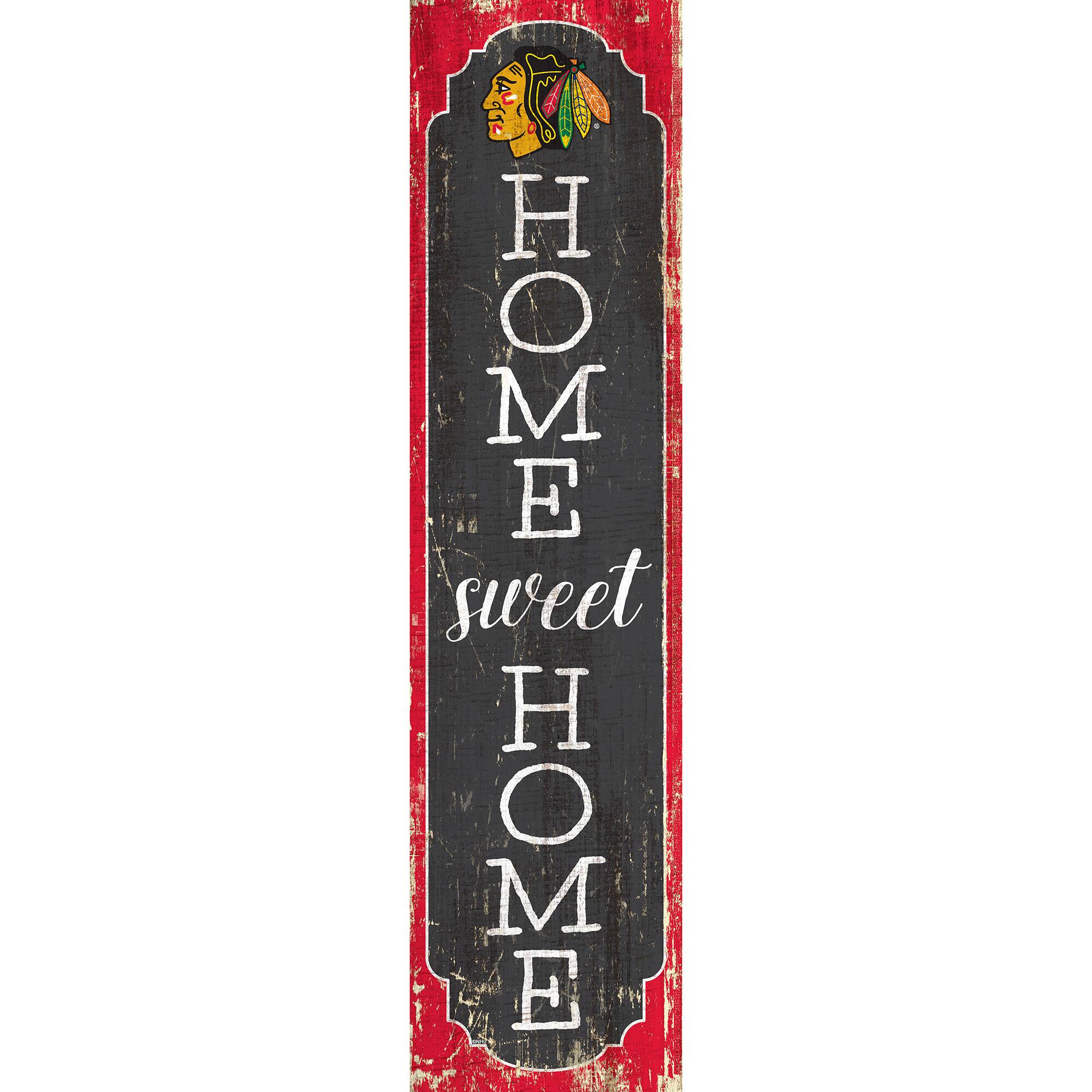 Chicago Blackhawks 24" Home Sweet Home Leaner Sign