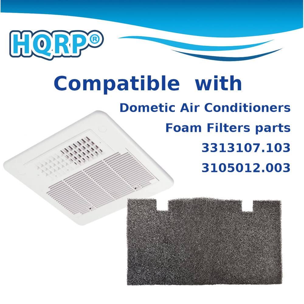 HQRP® Compatible with Dometic Air Conditioners Foam Filters parts 3313107.103 3105012.003