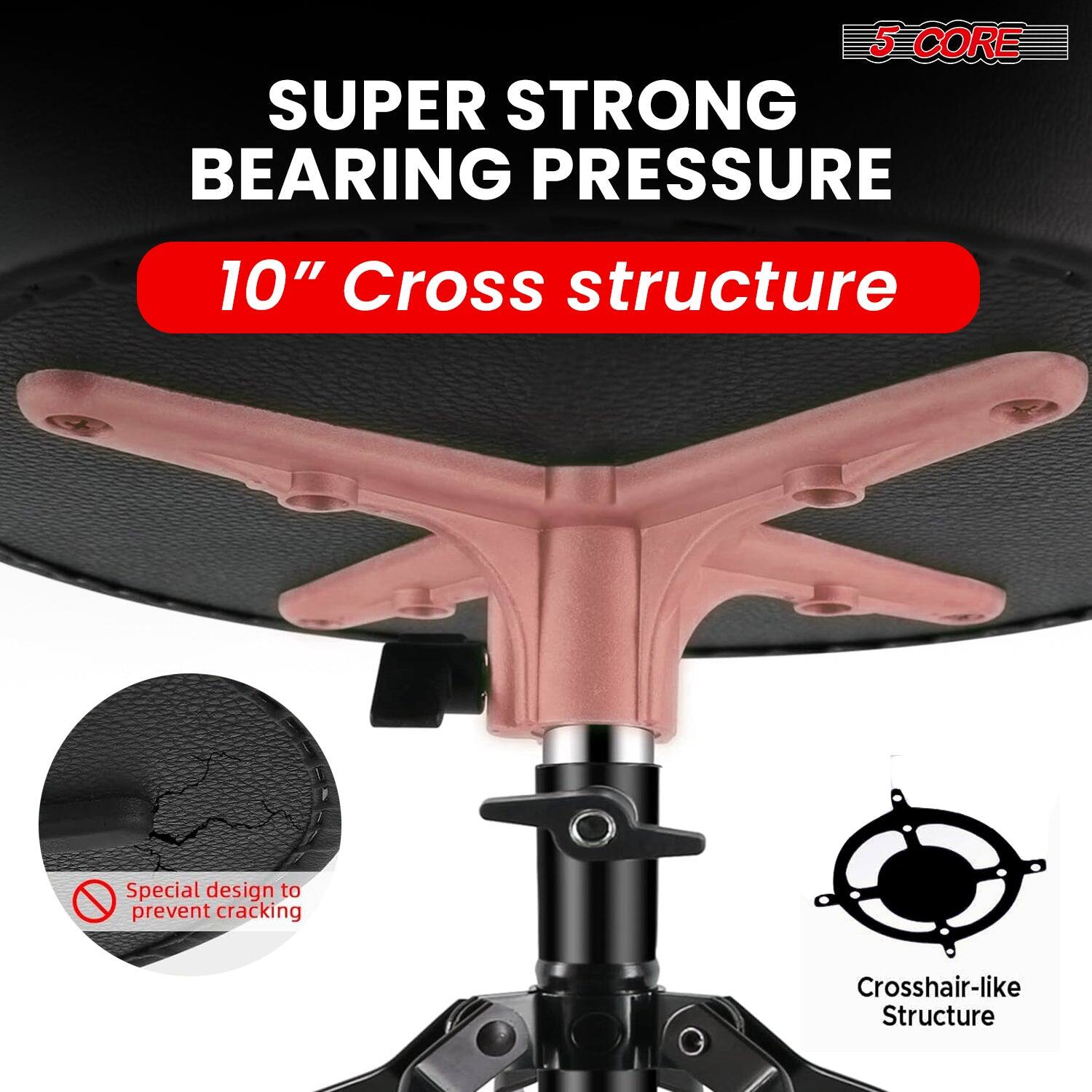 5 CORE  
SUPER STRONG BEARING PRESSURE  
10" Cross structure  

Special design to prevent cracking  

Crosshair-like Structure