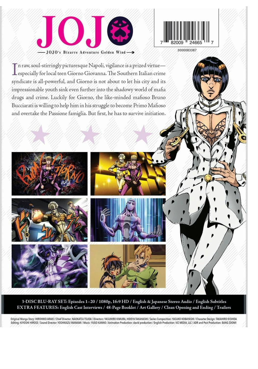 Back. JoJo's Bizarre Adventure: Golden Wind Part 1 Limited Edition [Blu-Ray].