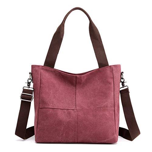 Front. Live At Space - Women's Small Canvas Tote Bag Shoulder Crossbody Bags Work Purses Travel Satchel ✔Material:High quality canvas - Red.