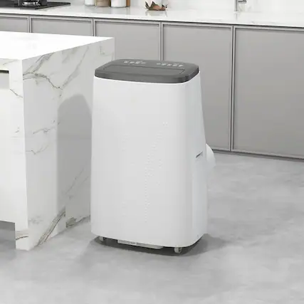 Front. Acekool - 14000 BTU Portable Air Conditioner 3-In-1 AC Unit with Cooling, Dehumidifier, Fan - White.