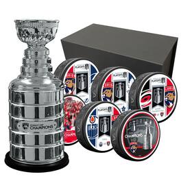 Mustang Drinkware - Florida Panthers 2025 Stanley Cup Champions 8" Replica Stanley Cup & 6 Puck Pack - Multicolor