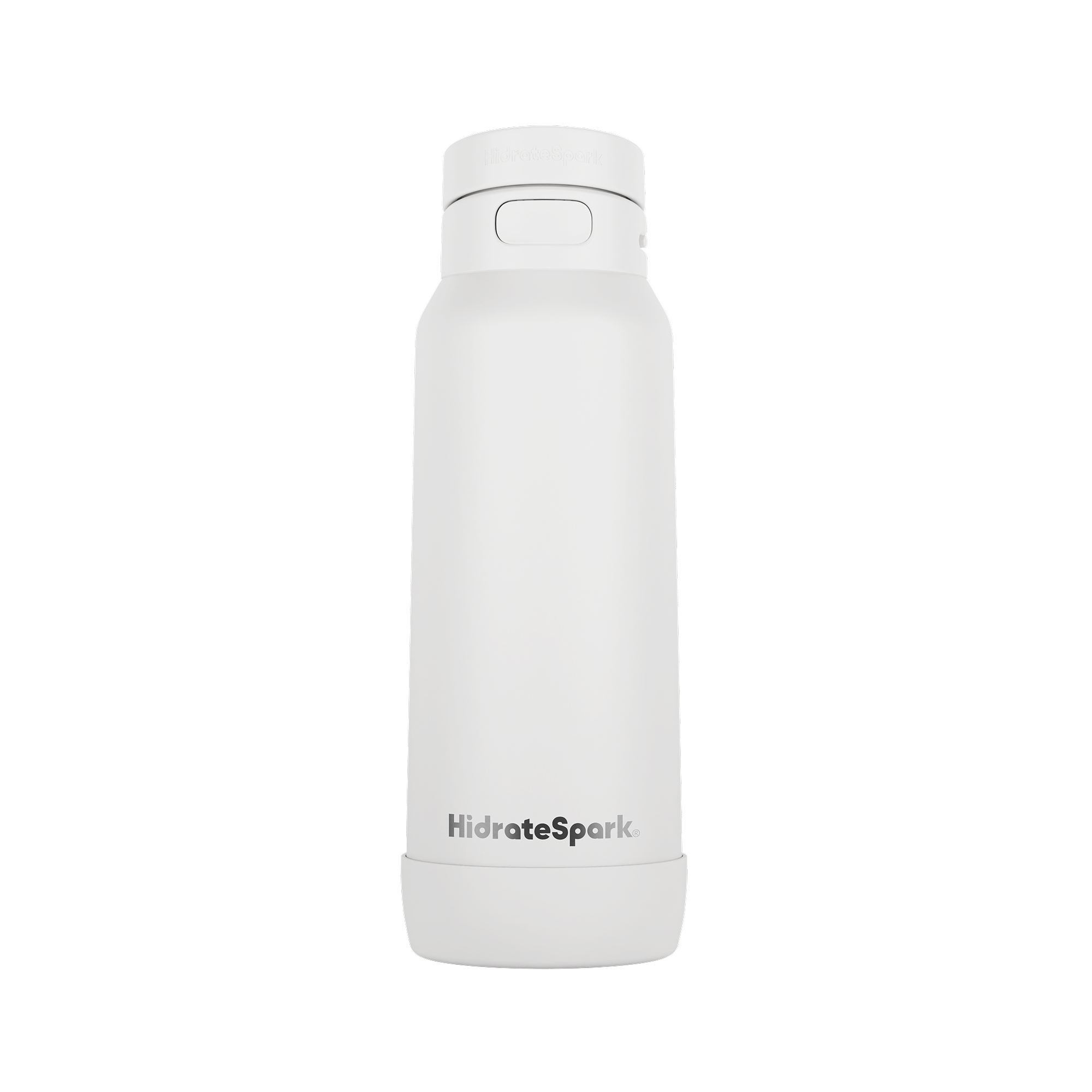 Front. Hidrate - HidrateSpark PRO 2 32 oz Smart Ready Water Bottle with Silicone Boot - Chug White - White.