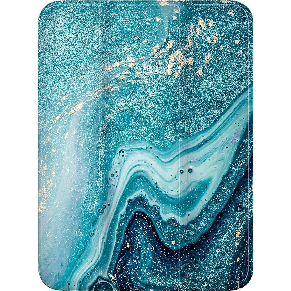 Front. SaharaCase - Folio Case for Apple iPad mini (A17 Pro) and Apple iPad mini (6th Generation 2021) - Green Marble.