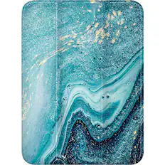 Front. SaharaCase - Folio Case for Apple iPad mini (A17 Pro) and Apple iPad mini (6th Generation 2021) - Green Marble.