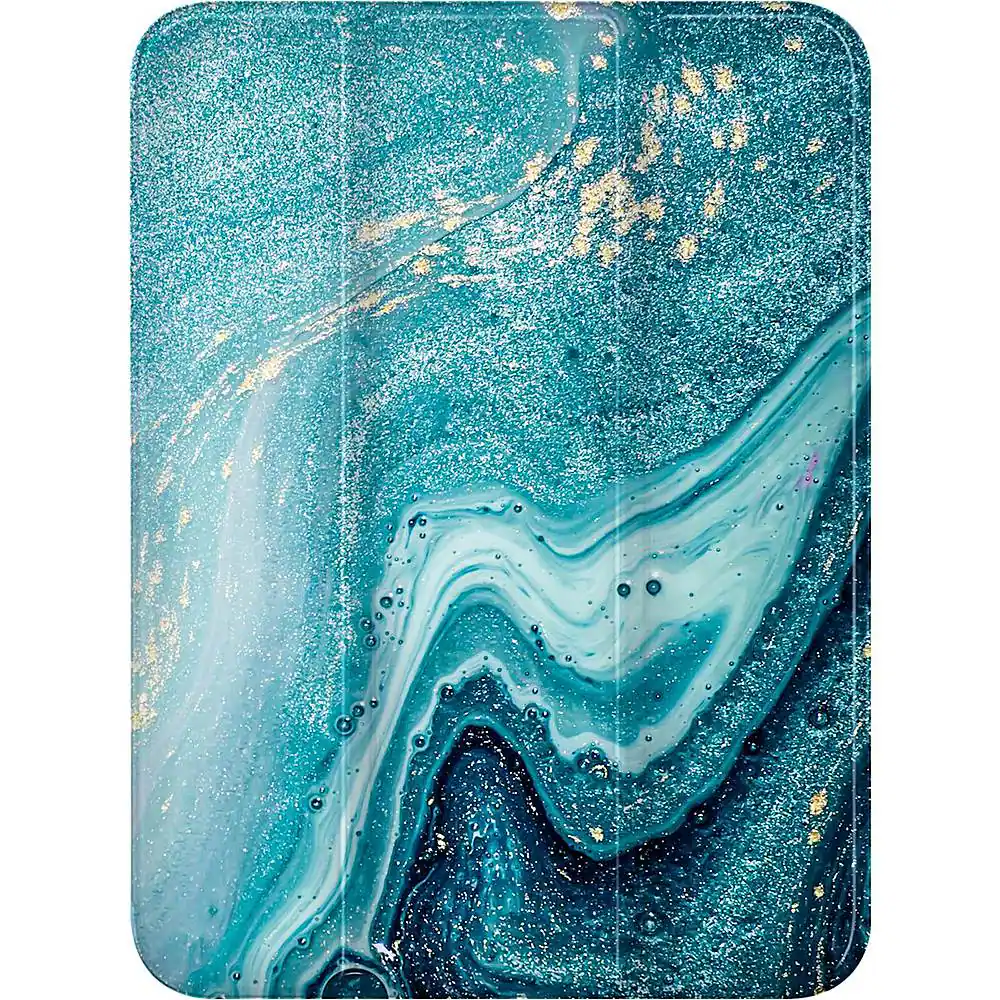 Front. SaharaCase - Folio Case for Apple iPad mini (A17 Pro) and Apple iPad mini (6th Generation 2021) - Green Marble.