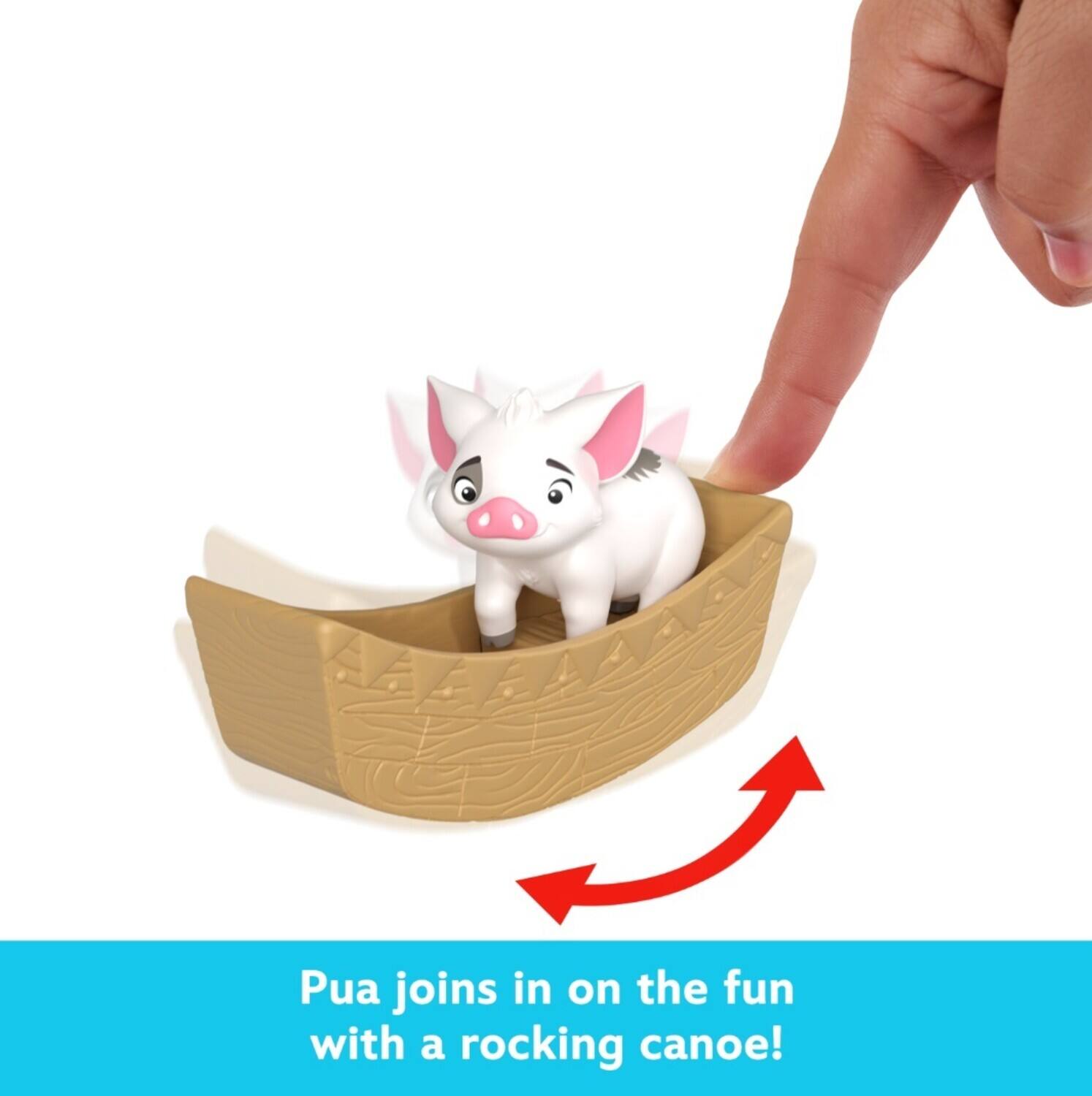 Pua joins in on the fun with a rocking canoe!