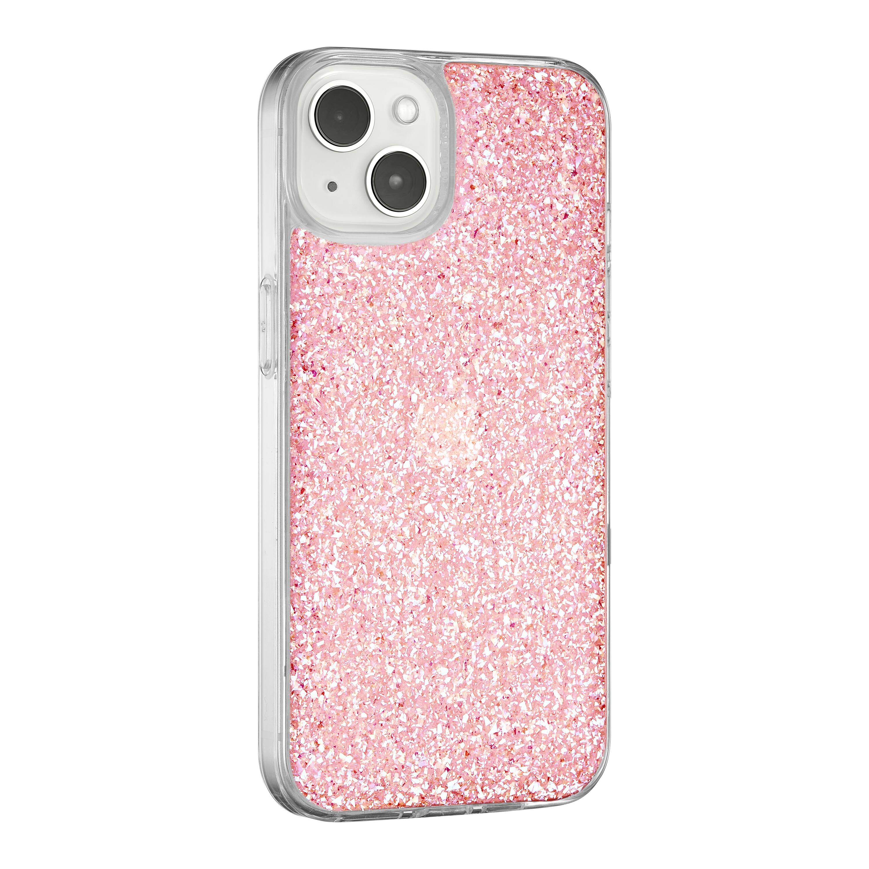 Angle. Insignia™ - Hard Shell Case for iPhone 13 - Intense Glitter.