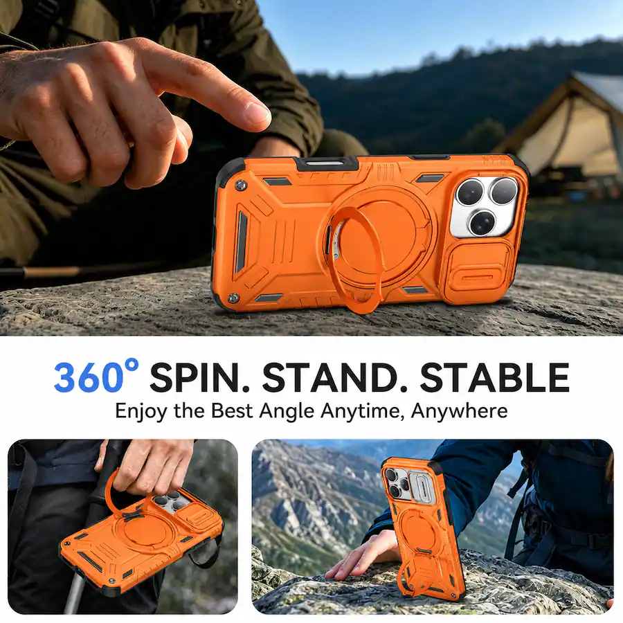 Torras Camera Lens Protector Dteck For Apple iPhone 18 Pro Rugged Case with Camera Sliding Lens ...