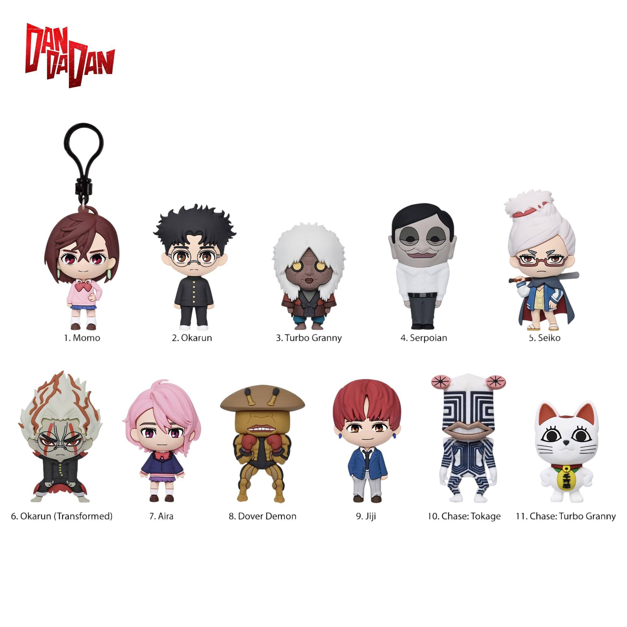 MAN
1. Momo
2. Okarun
3. Turbo Granny
4. Serpoian
5. Seiko
6. Okarun (Transformed)
7. Aira
8. Dover Demon
9. Jiji
10. Chase: Tokage
11. Chase: Turbo Granny