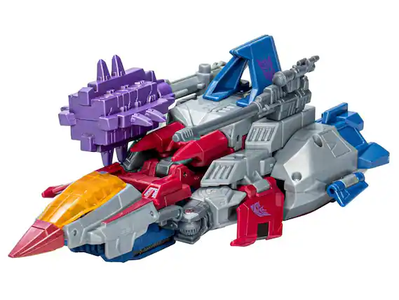 Front. Transformers - Voyager Class 06 Starscream Gamer Edition | Transformers Generations War for Cybertron - Black.