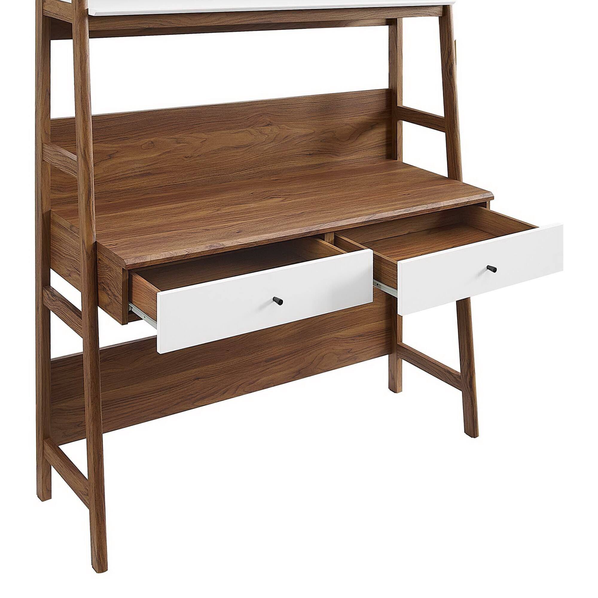 Alt View 3. Modway - Bixby Office Desk by Modway - Walnut White.