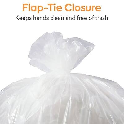 Flap-Tie Closure  
Keeps hands clean and free of trash