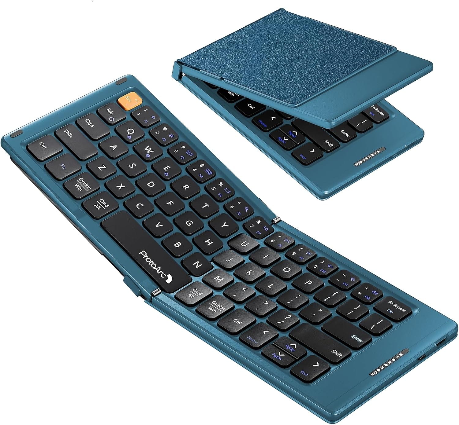 ProtoArc - Foldable Keyboard Compact Bluetooth Keyboard - Blue