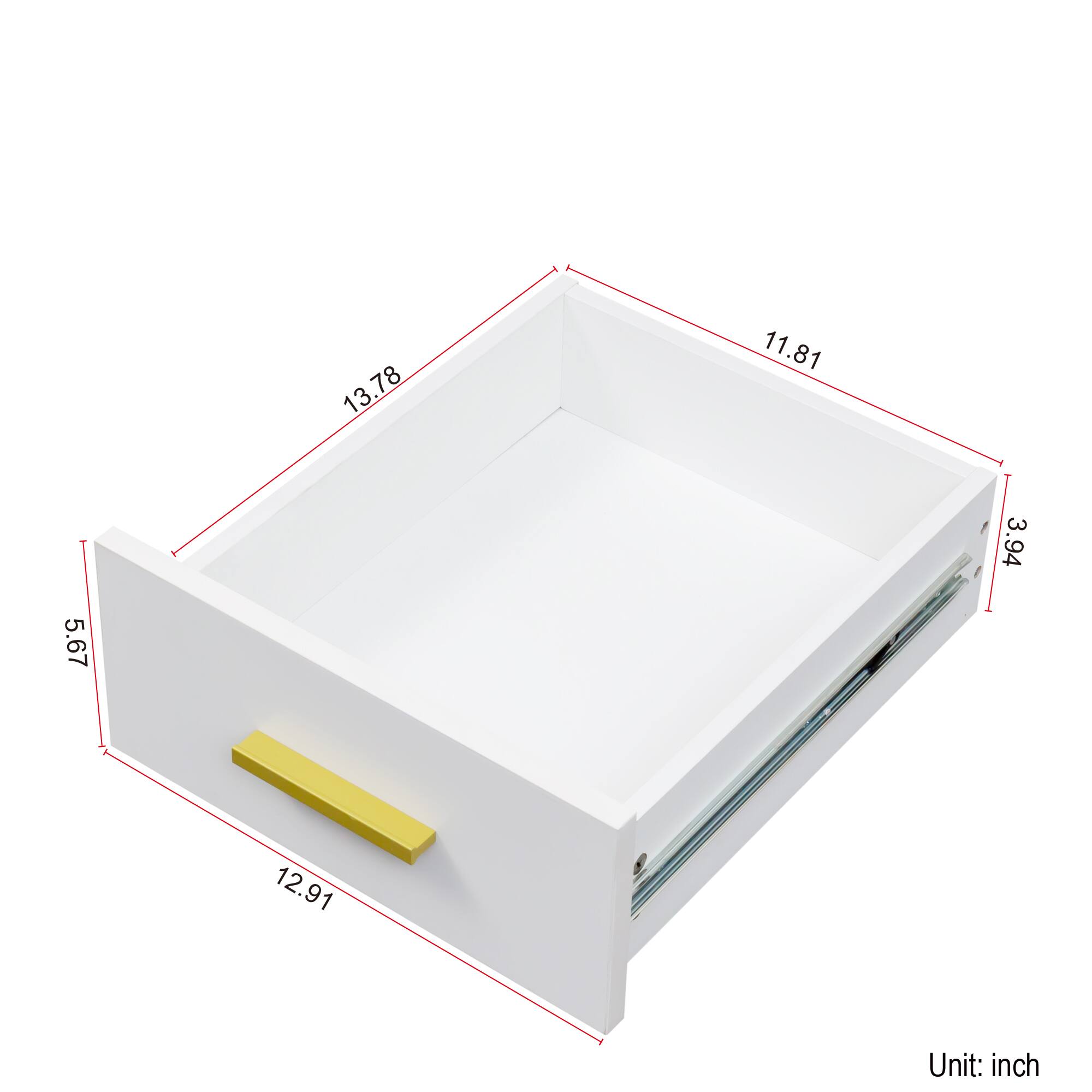 13.78  
11.81  
5.67  
3.94  
12.91  

Unit: inch