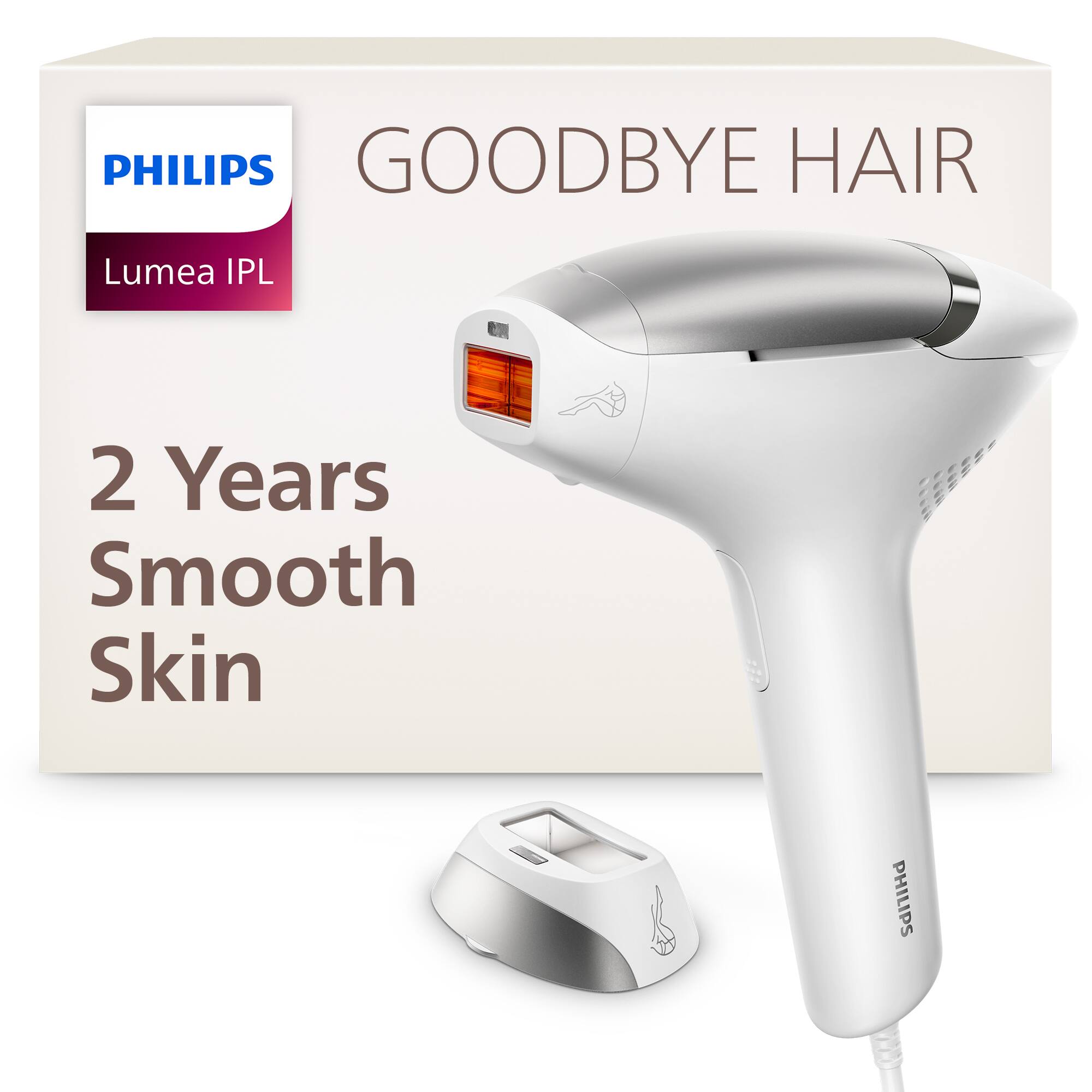 PHILIPS GOODBYE HAIR  
Lumea IPL  
2 Years Smooth Skin  
PHILIPS