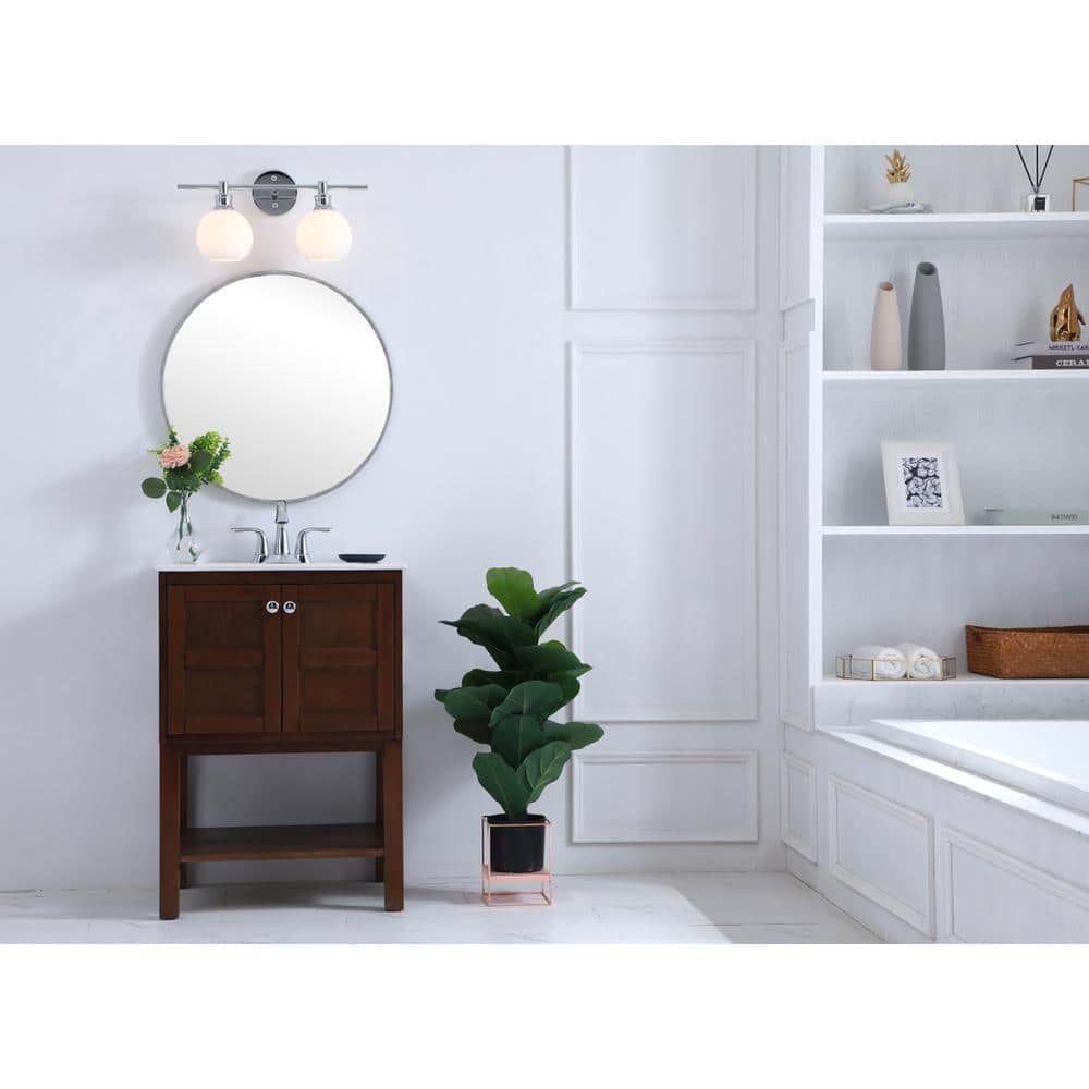 Living District - Collier 2 light Wall sconce - Chrome And Frosted White Glass price history on PriceWatchPro