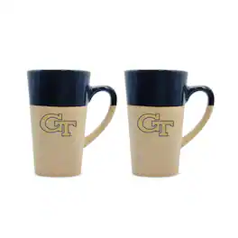 The Fanatic Group - Georgia Tech Yellow Jackets 16oz. Two-Pack Ceramic Mug Set - Navy