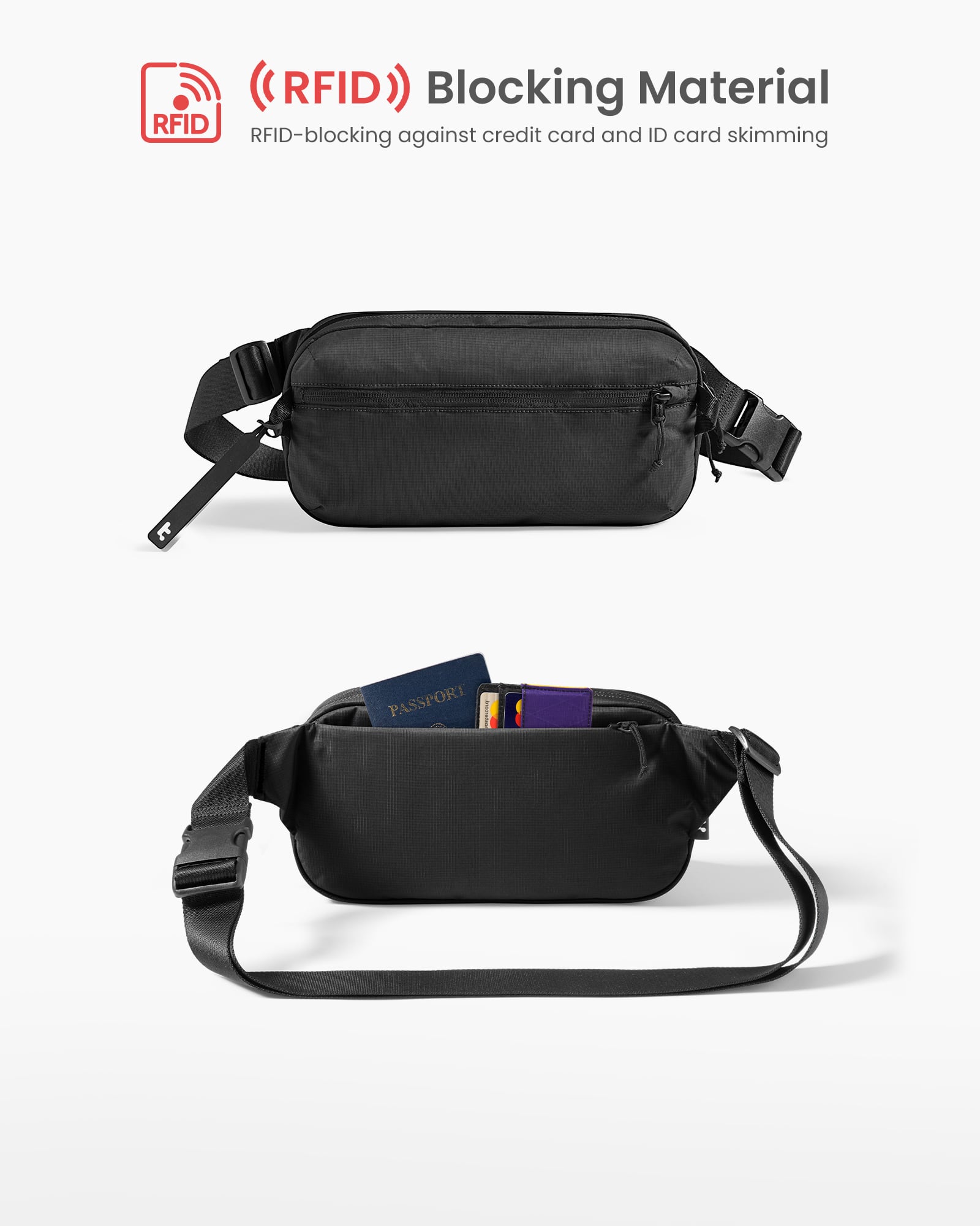 RFID Blocking Material: RFID Blocking Material against credit card and ID skimming. Protect your passport.