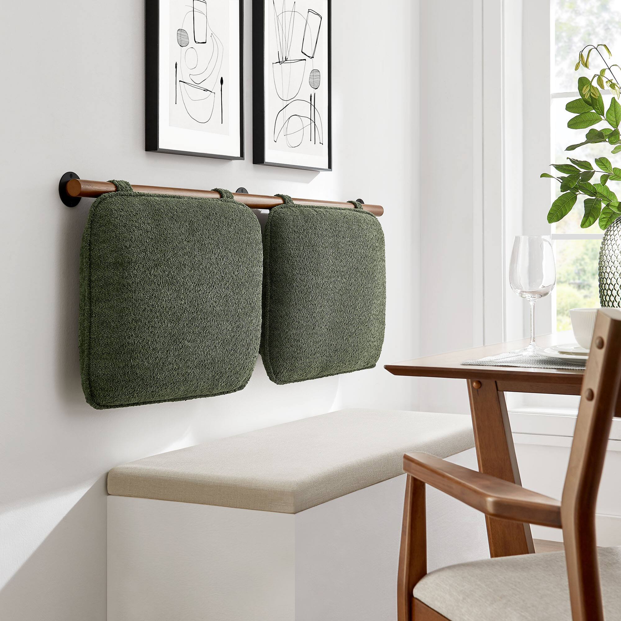 Alt View 2. Modway - Anela Wall-Mounted Chenille Upholstered Full Headboard by Modway - Brown.