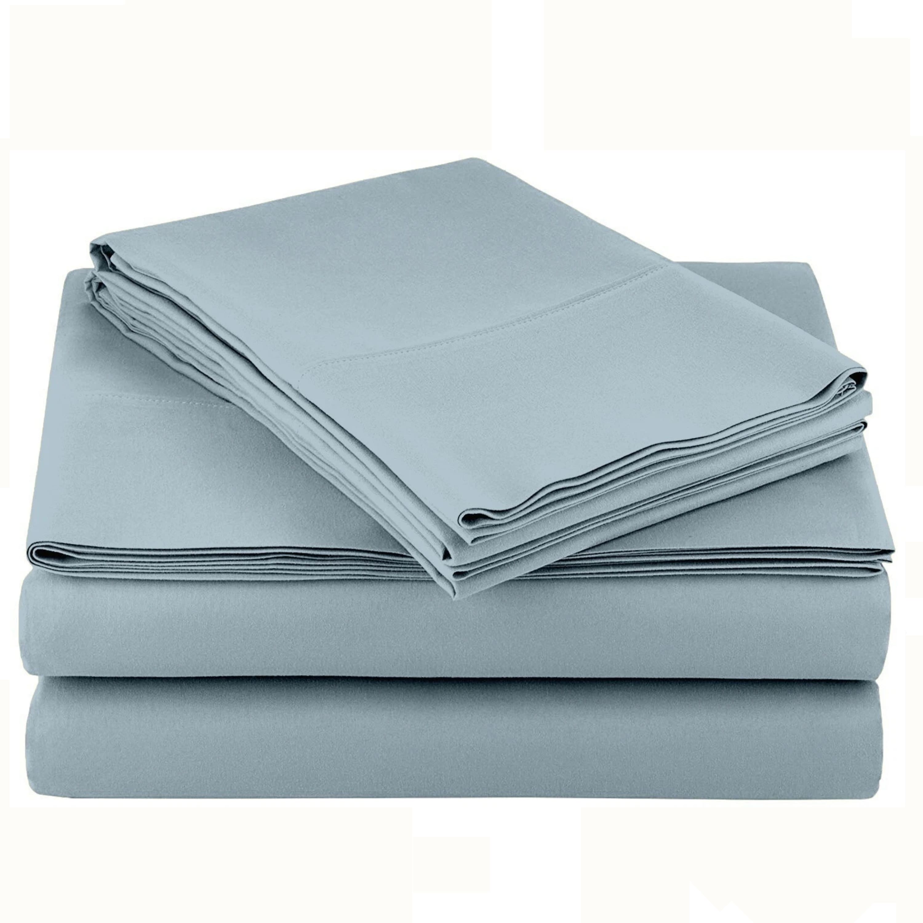 Kitcheniva - 4 Piece Bed Sheet Set Microfiber Comfort Ultra Soft Deep Pocket Sheets California King - Baby Blue