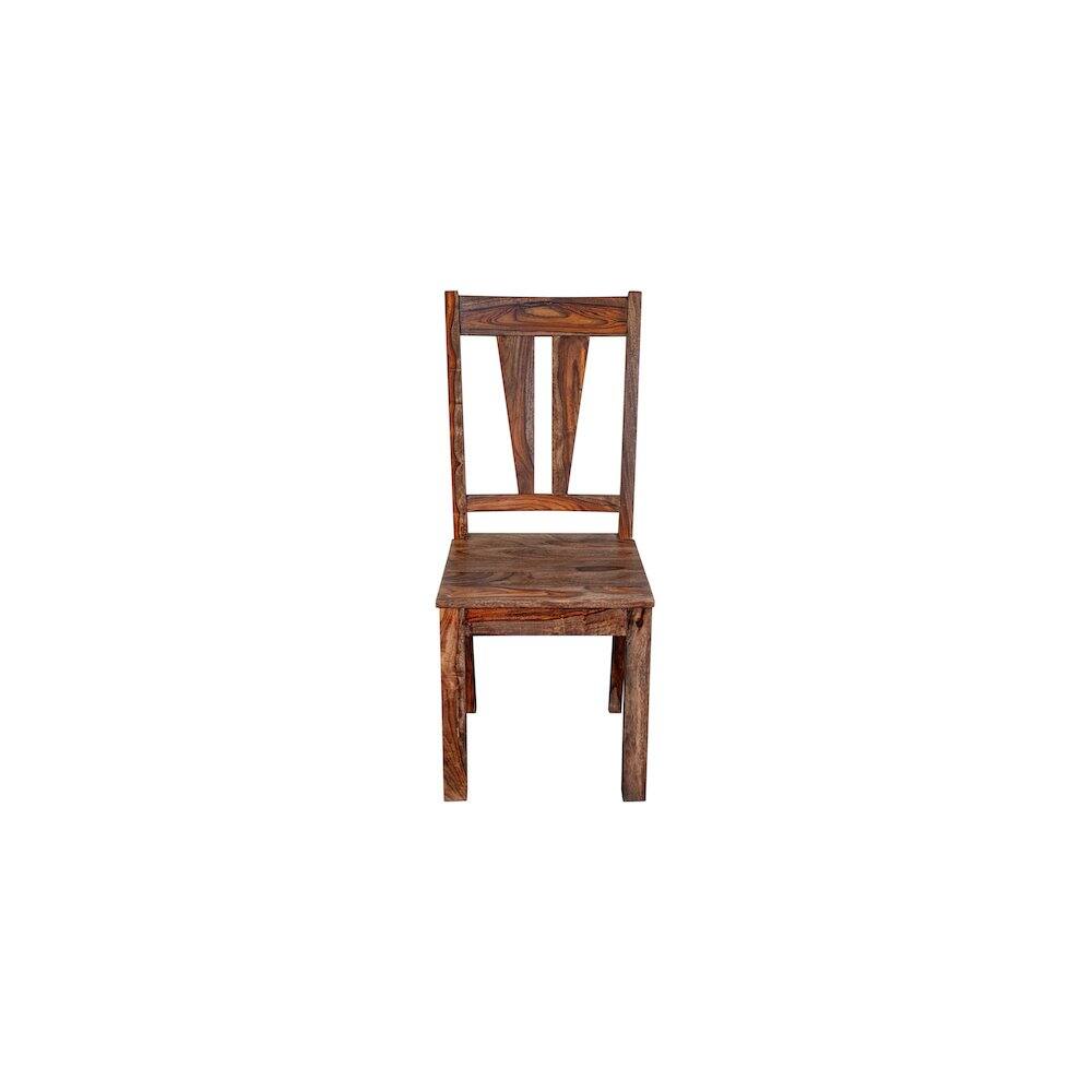 Back. Porter Designs - Kalispell Solid Sheesham Wood Dining Chair - Brown.