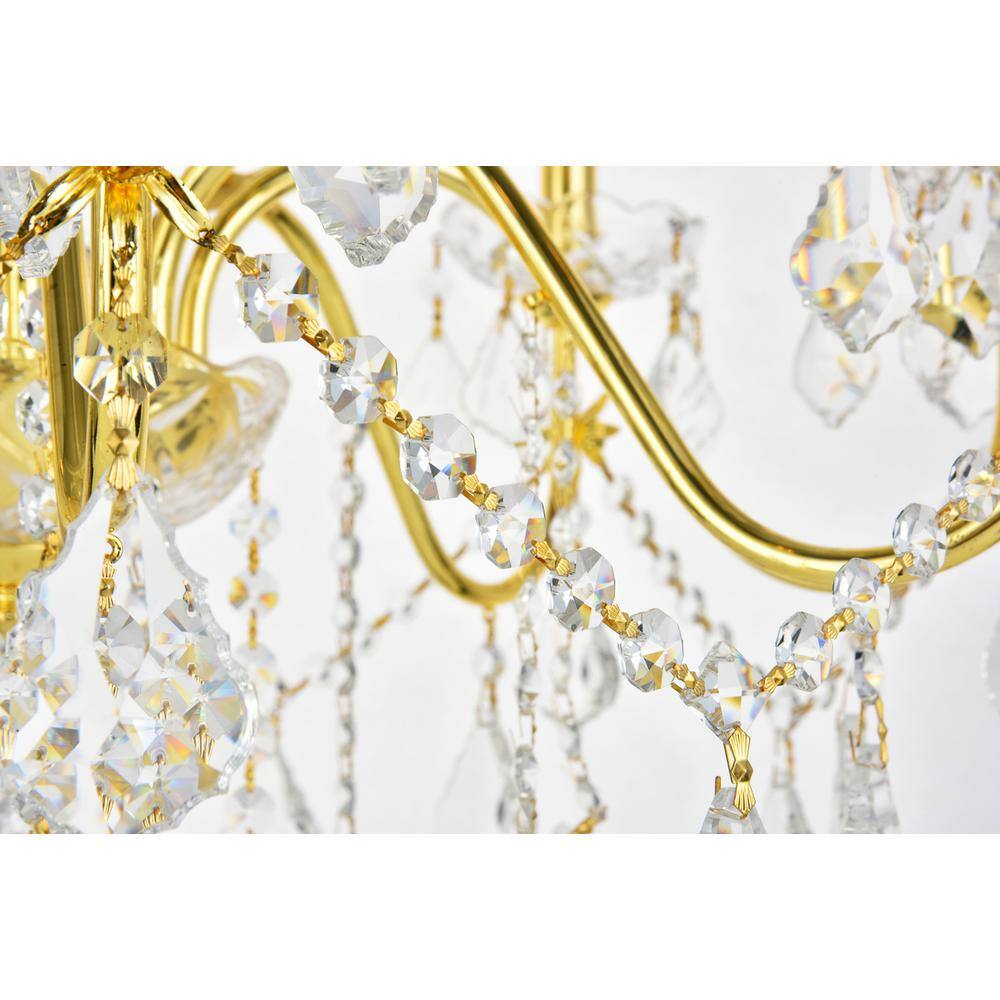 Alt View 1. Elegant Lighting - St. Francis 8 light Gold Chandelier Clear Royal Cut Crystal - Gold.