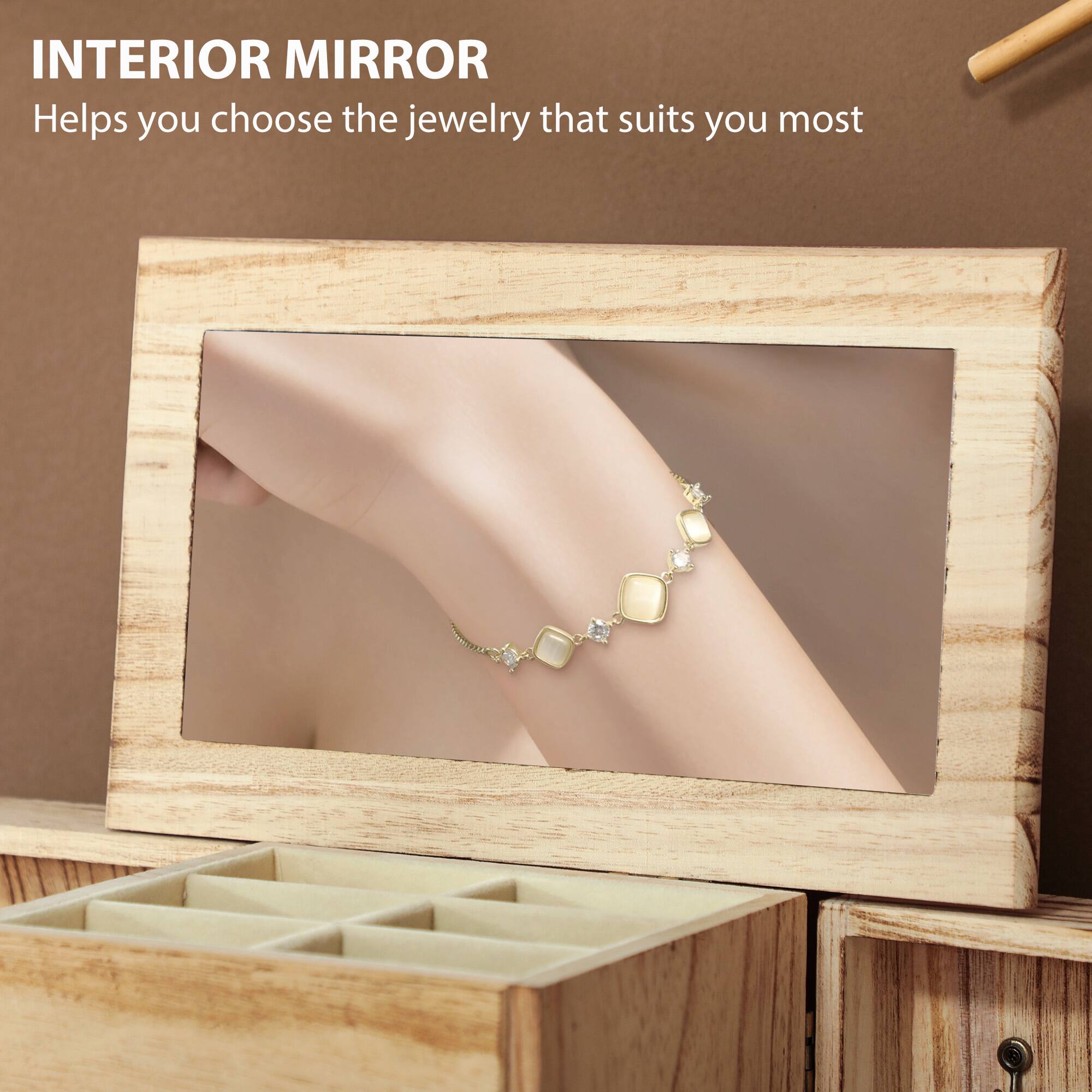INTERIOR MIRROR
Helps you choose the jewelry that suits you most