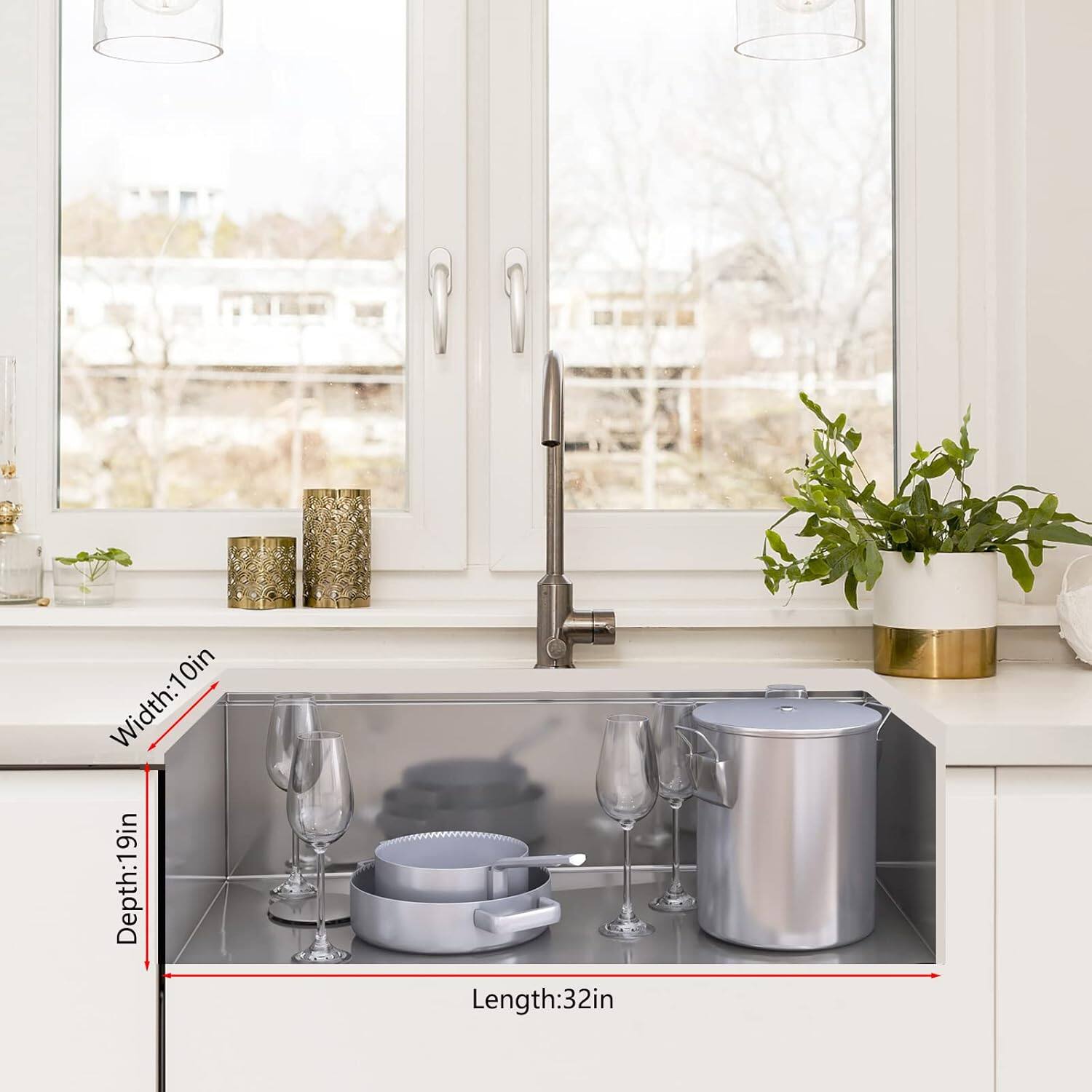 Width: 10in  
Depth: 19in  
Length: 32in