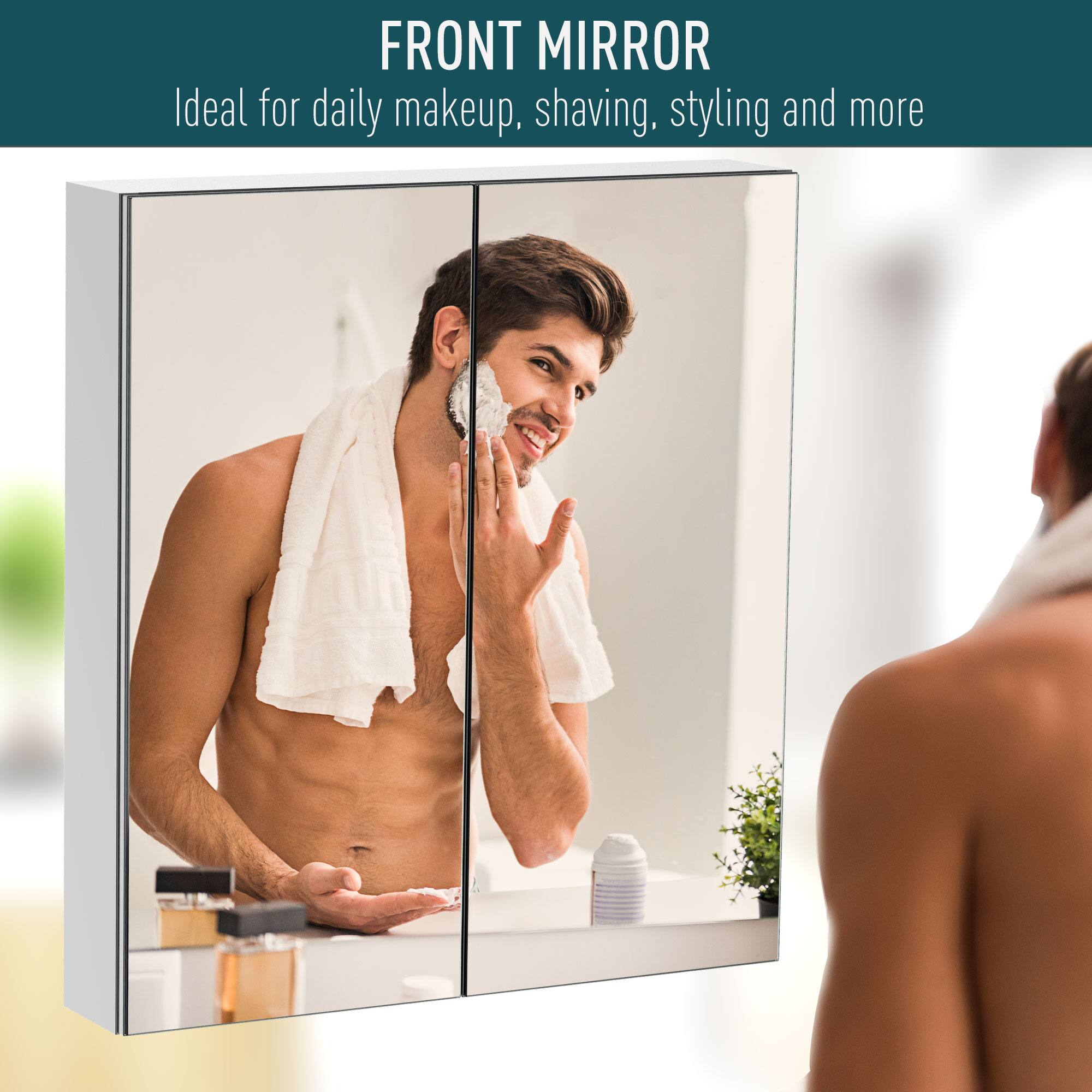 FRONT MIRROR
Ideal for daily makeup, shaving, styling and more