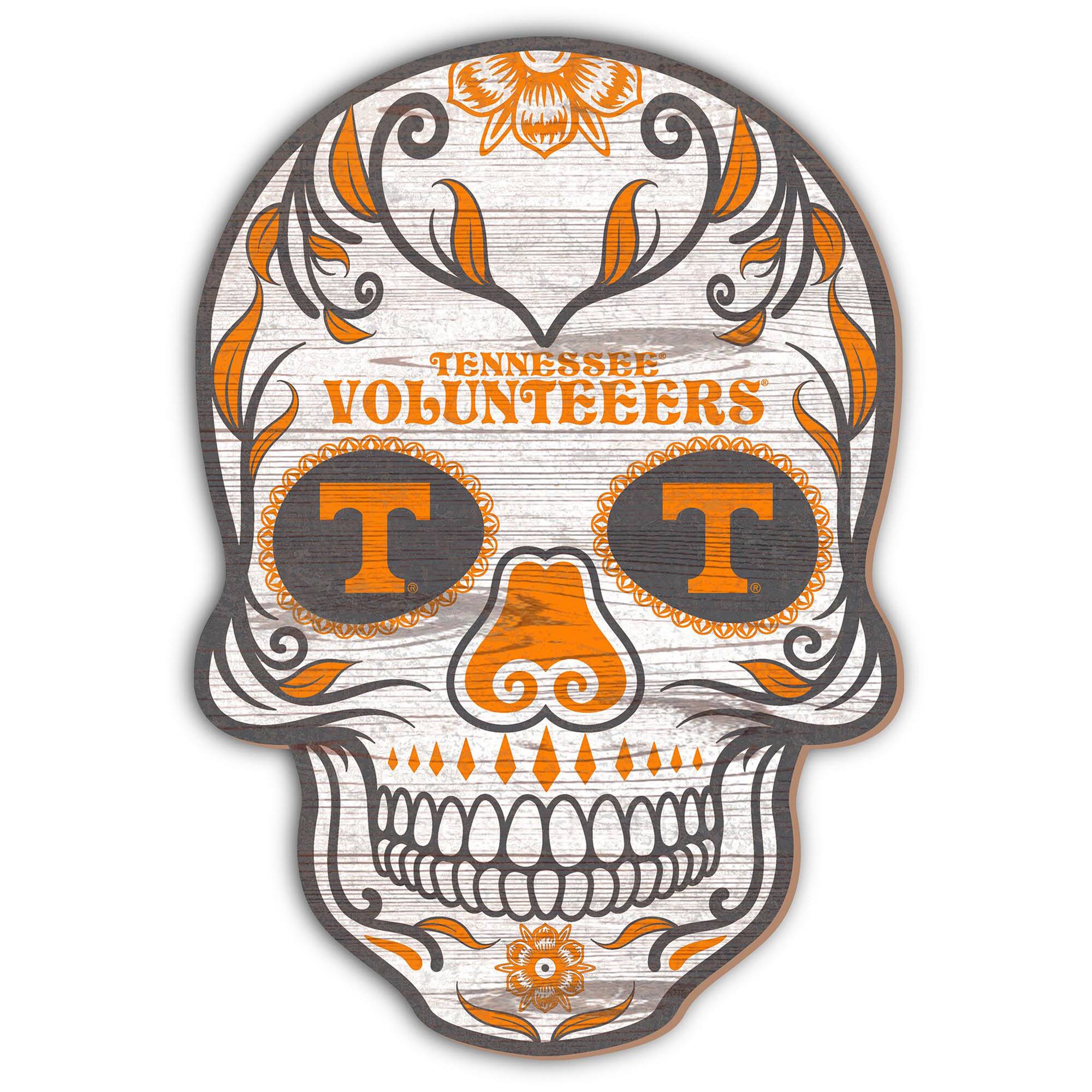 Tennessee Volunteers 12'' Sugar Skull Sign
