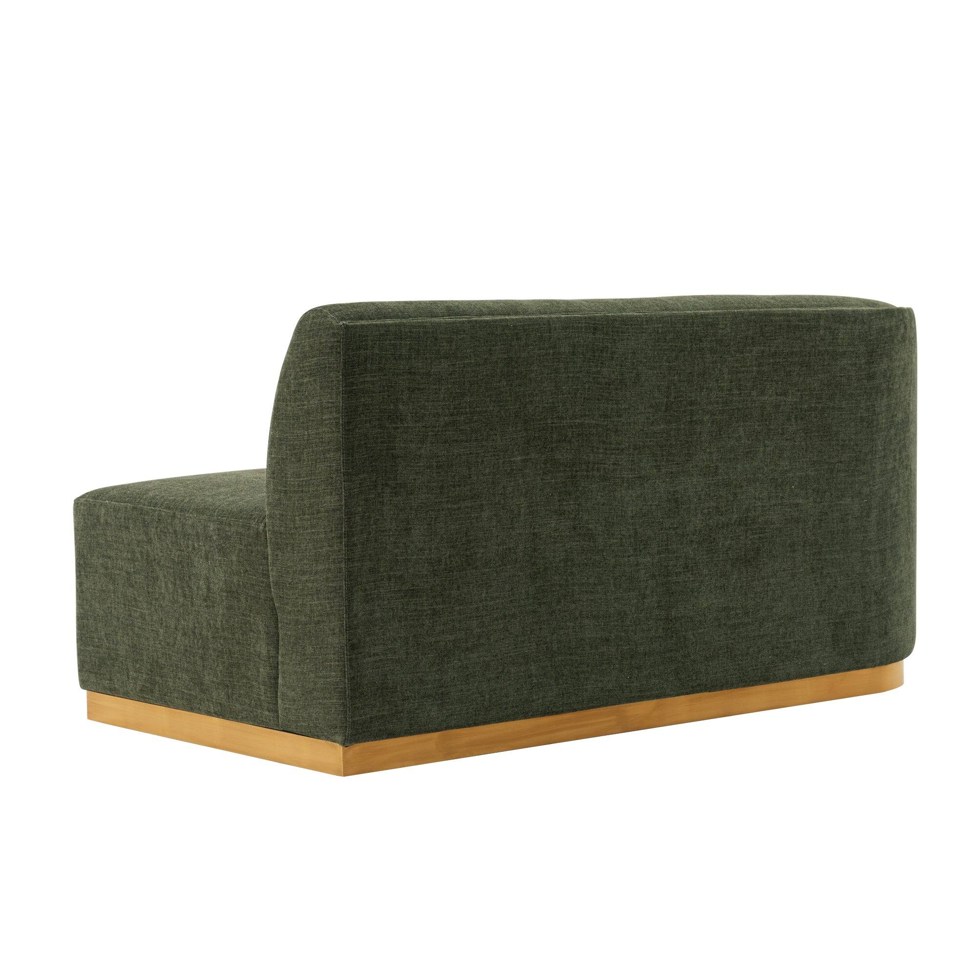 Alt View 1. Manhattan Comfort - Daria Modern 132" Chenille Sectional - Olive Green.
