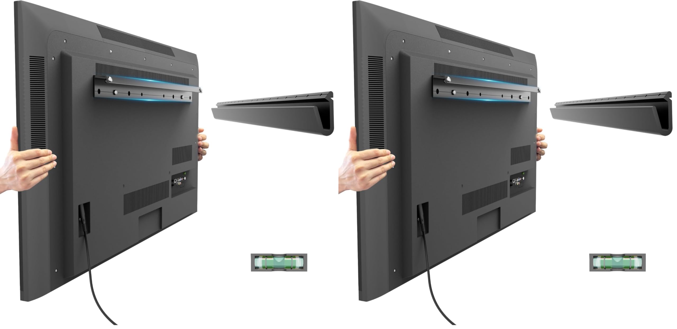 Front. Comfort Essence - Drill Drywall Tv Mount Stud Wall For Brand Tvs Up To Easy Install Studless Included All Hardware level Bubb - For 22-55 Inch TVs (Pack of 2).