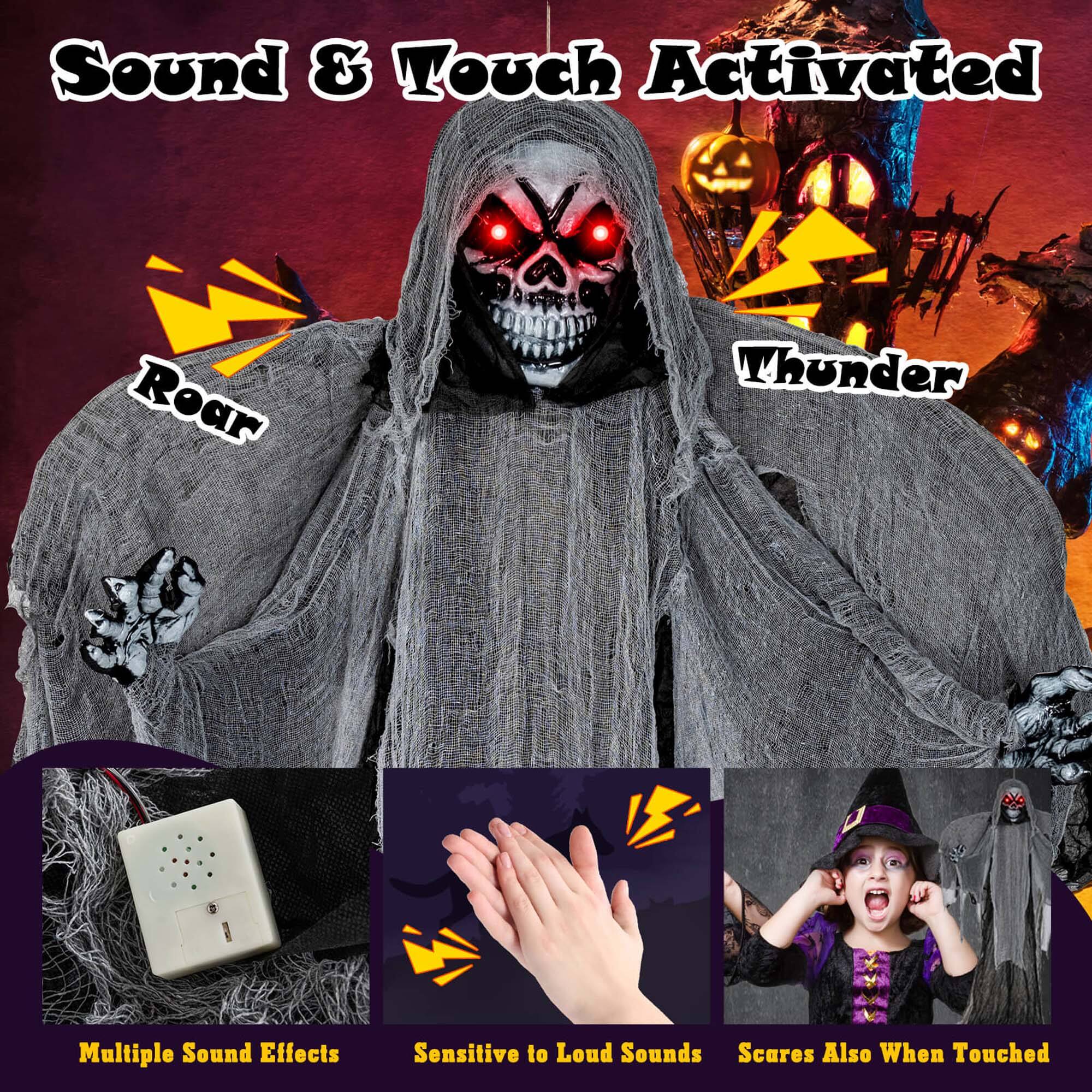 Sound & Touch Activated Roar Thunder Multiple Sound Effects Sensitive to Loud Sounds Scares Also When Touched