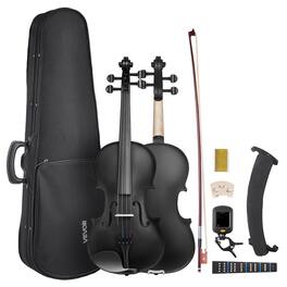 VEVOR - Violin 4/4 Full Size for Adults, Violin Fiddle Set for Beginners Student with Hard Case,Rosin,Bow, Shoulder Rest, Bridge - Black