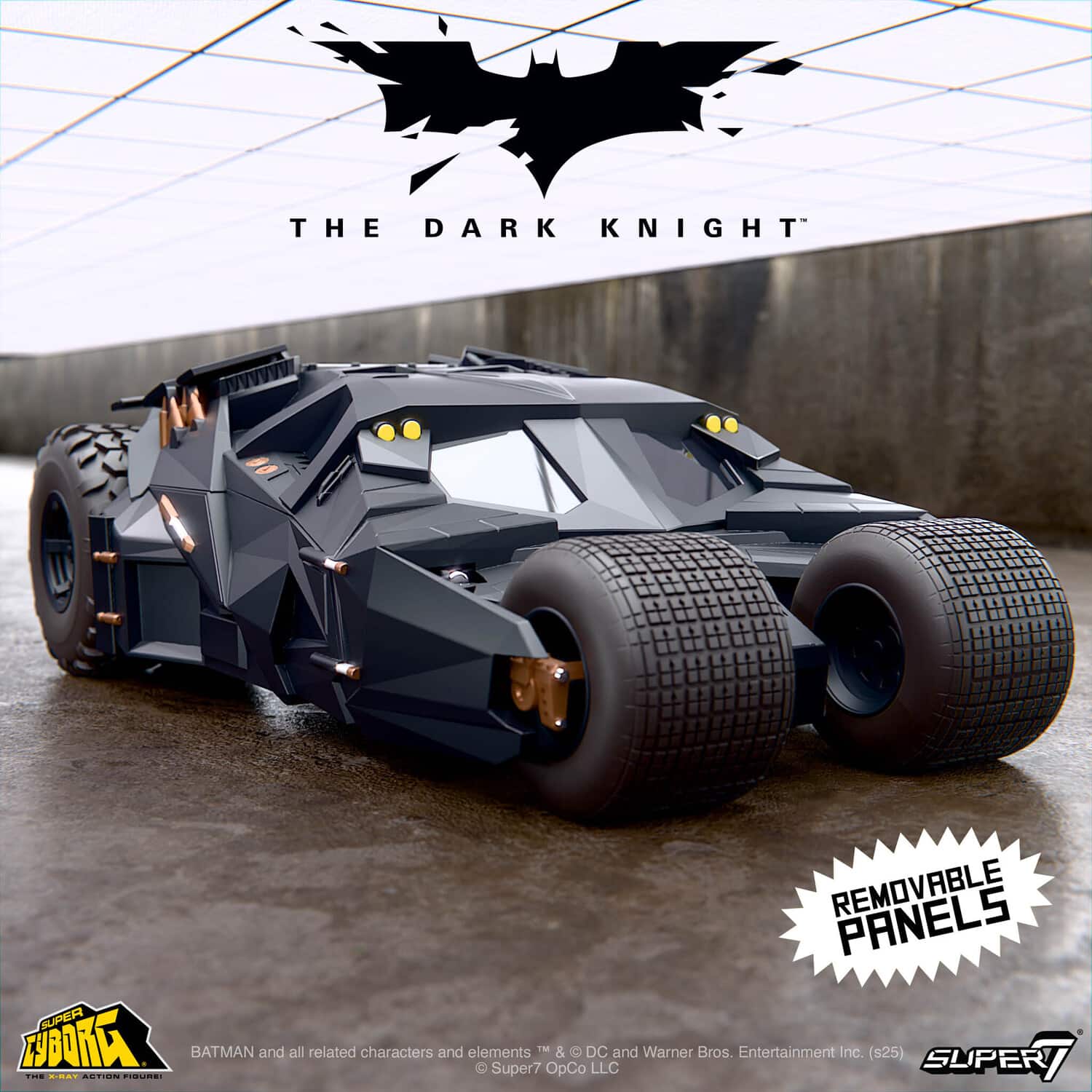 Super7 Batman Begins Super Cyborg Batmobile Tumbler (Full Color